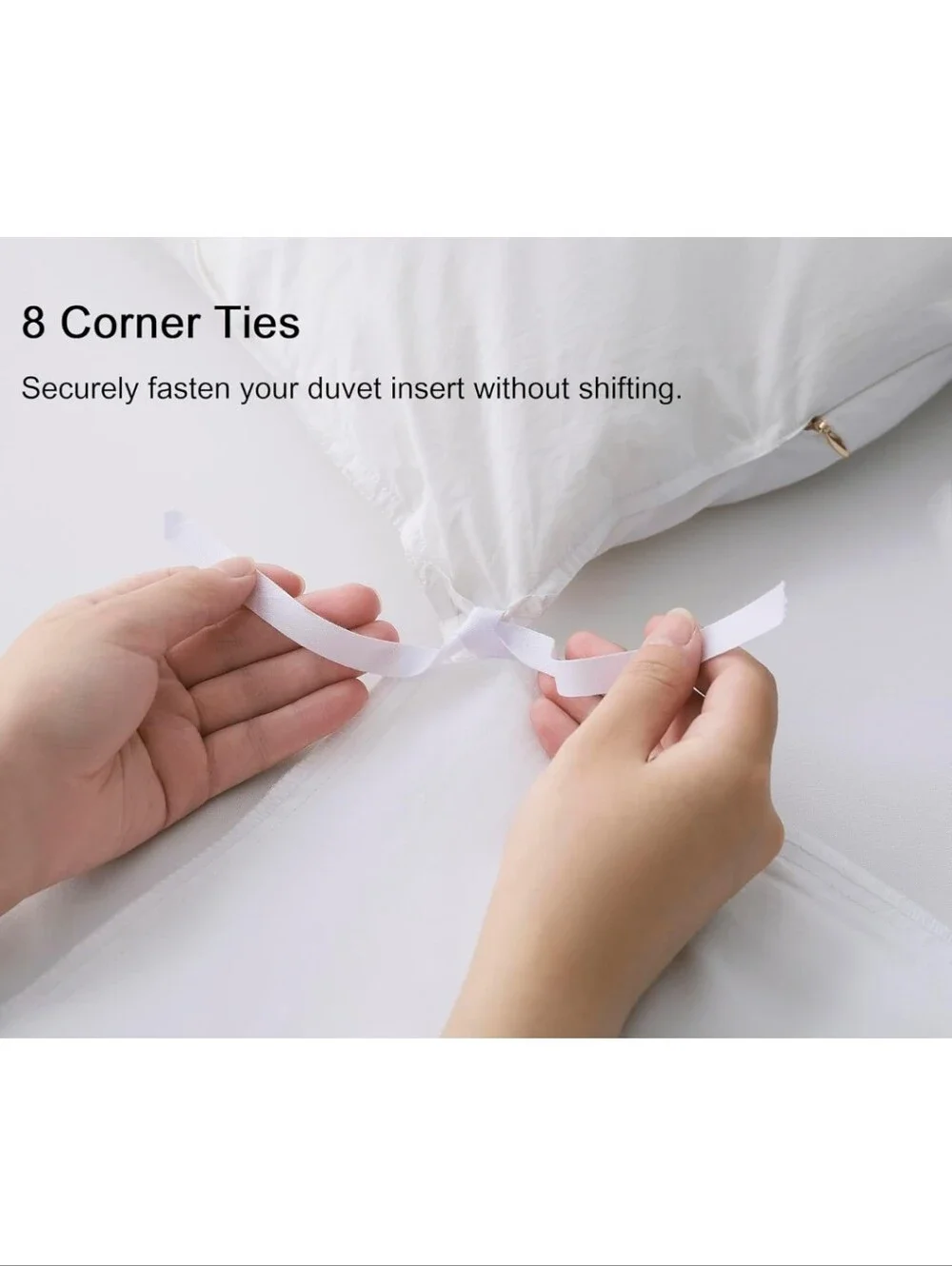 100% Cotton Duvet Cover Set Soft Comfortable with Embroidery Design 3 Pcs Sateen